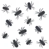 Paper Spider Wall Creatures Decoration, Black, 12 Pieces, Halloween by Way To Celebrate