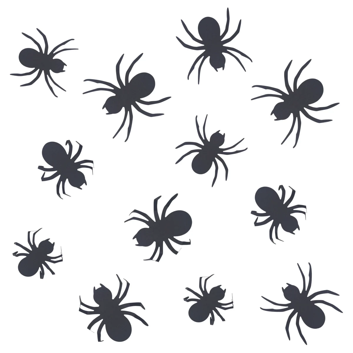 Paper Spider Wall Creatures Decoration, Black, 12 Pieces, Halloween by Way To Celebrate
