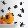 Paper Spider Wall Creatures Decoration, Black, 12 Pieces, Halloween by Way To Celebrate
