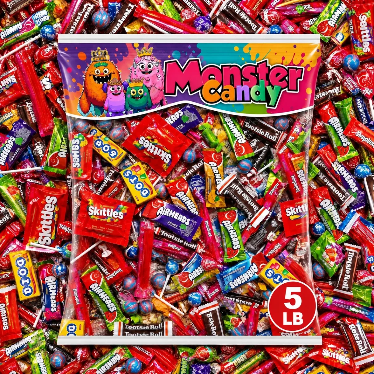 Party Favor Candy Mix - 5 lb Bulk Pinata Stuffers Candy Bulk - Candy Variety Pack - Individually Wrapped (Candy May Vary