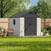 Patiowell 6x4 FT Resin Outdoor Storage Shed With Floor - Light Gray