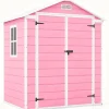 Patiowell 6x4 FT Resin Outdoor Storage Shed With Floor - Light Gray