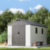Patiowell 6x4 FT Resin Outdoor Storage Shed With Floor - Light Gray