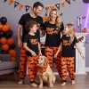 PatPat Halloween Pajamas Kids Holiday Pjs Family Matching Letter & Bat Print Short Sleeve Sleepwear Sets for Women Girls