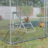 PawHut Chicken Activity Play Center With Swing, Perches And Platform, Pastel Gray - D51-350V00GY