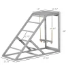 PawHut Chicken Activity Play Center With Swing, Perches And Platform, Pastel Gray - D51-350V00GY