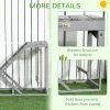 PawHut Chicken Activity Play Center With Swing, Perches And Platform, Pastel Gray - D51-350V00GY