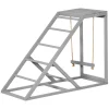 PawHut Chicken Activity Play Center With Swing, Perches And Platform, Pastel Gray - D51-350V00GY