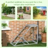 PawHut Chicken Activity Play Center With Swing, Perches And Platform, Pastel Gray - D51-350V00GY