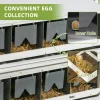 PawHut Chicken Nesting Boxes With 2 Egg Collection Trays, 8 Compartments