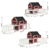 Pawhut Wooden Backyard Chicken Coop With Nesting Box And Run, 114in