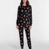 Peanuts Halloween Women’s Snoopy Matching Family Sleepwear Long Sleeve Top and Pants Pajama Set, 2 Piece