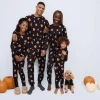 Peanuts Halloween Women’s Snoopy Matching Family Sleepwear Long Sleeve Top and Pants Pajama Set, 2 Piece