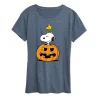 Peanuts - Snoopy Woodstock Pumpkin Women's Short Sleeve Graphic T-Shirt