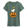 Peanuts - Snoopy Woodstock Pumpkin Women's Short Sleeve Graphic T-Shirt