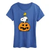 Peanuts - Snoopy Woodstock Pumpkin Women's Short Sleeve Graphic T-Shirt