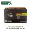 Peet's Coffee Decaf Dark Roast K-Cup Pods, House Blend, 75 Count