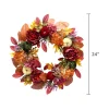 Peonies and Hydrangeas Wreath, Multicolor, 24", Fall by Way To Celebrate