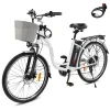 PEXMOR Adult Electric Bike 350W Peak 500W 36V 12.5AH 26in Cruiser