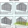 Phonjoroo Metal Chicken Coop With Run Cover, 10 ft L x 6.6 ft W x 6.6 ft H (79.2 in H x 79.2 in W x 120 in D)