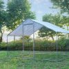 Phonjoroo Metal Chicken Coop With Run Cover, 10 ft L x 6.6 ft W x 6.6 ft H (79.2 in H x 79.2 in W x 120 in D)