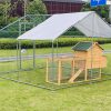 Phonjoroo Metal Chicken Coop With Run Cover, 10 ft L x 6.6 ft W x 6.6 ft H (79.2 in H x 79.2 in W x 120 in D)
