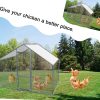 Phonjoroo Metal Chicken Coop With Run Cover, 10 ft L x 6.6 ft W x 6.6 ft H (79.2 in H x 79.2 in W x 120 in D)