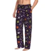 Picia Halloween Mens Soft Woven Cotton Elastic Waistband Sleep Pajama Pant Lounge Sleep Pant With Pockets And Drawstring