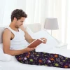Picia Halloween Mens Soft Woven Cotton Elastic Waistband Sleep Pajama Pant Lounge Sleep Pant With Pockets And Drawstring