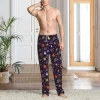 Picia Halloween Mens Soft Woven Cotton Elastic Waistband Sleep Pajama Pant Lounge Sleep Pant With Pockets And Drawstring