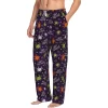 Picia Halloween Mens Soft Woven Cotton Elastic Waistband Sleep Pajama Pant Lounge Sleep Pant With Pockets And Drawstring