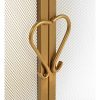 Plow & Hearth Small Cast Iron Scrollwork Fireplace Fire Screen With Doors