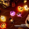 PMMIPNW Halloween LED Fairy String Lights 20LED - Spooky Pumpkin, Witch, Mummy & Cat, 8 Modes with Timer, Designs for Pa