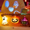 PMMIPNW Halloween LED Fairy String Lights 20LED - Spooky Pumpkin, Witch, Mummy & Cat, 8 Modes with Timer, Designs for Pa