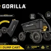 Poly Dump Garden Cart With No-Flat Tires And Serrated Shovel, 7 Cubic Feet, 1,200 lb Capacity, Black