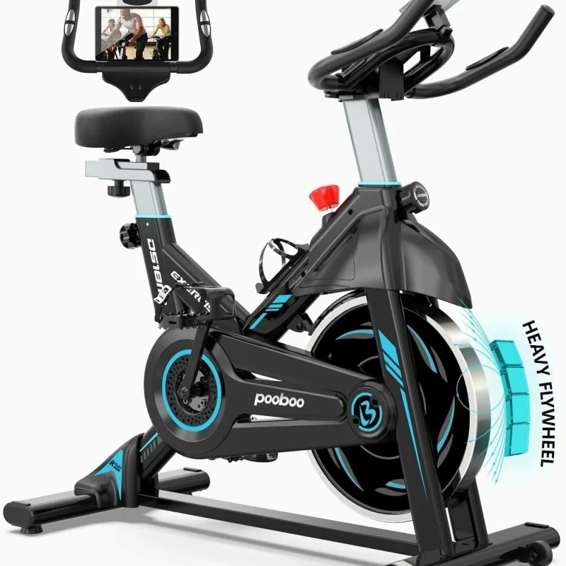 Pooboo Indoor Cycling Bike With 40lb Flywheel And 350lb Capacity - D518M1
