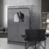 Portable 2-Person Infrared Sauna Tent With 2 Foldable Chairs, Remote Control, 1600 Watt, 140 Fahrenheit
