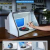 Portable Airbrush Spray Booth With Dual Fans, 3 LED Lights And Exhaust Hose