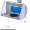 Portable Airbrush Spray Booth With Dual Fans, 3 LED Lights And Exhaust Hose