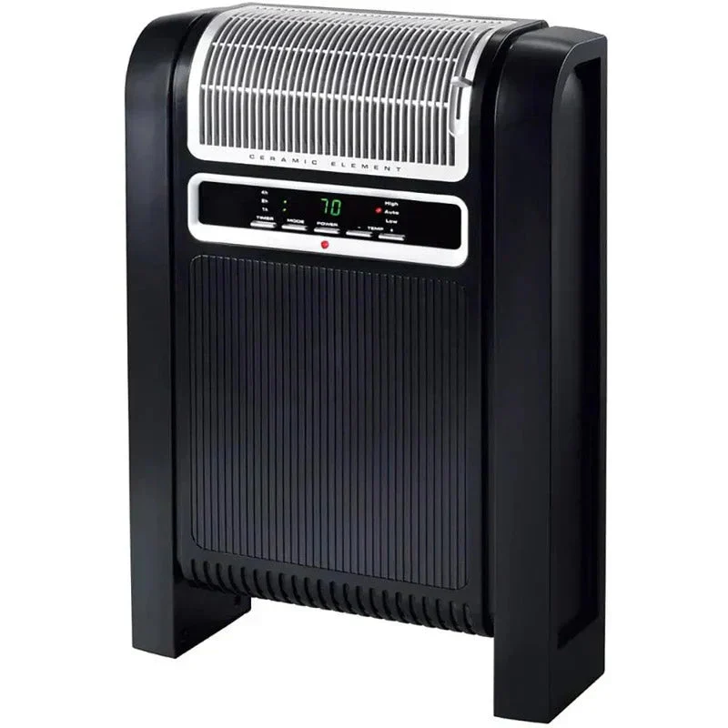 Portable Digital Control Cyclonic Ceramic Space Heater, Black, 1500W - 6050