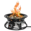 Portable Propane Fire Pit 21-inch 58,000 BTU With Cover And Carry Kit