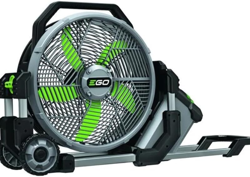 POWER+ 18 in Portable Outdoor Electric Misting Fan, 5 Speeds