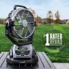 POWER+ 18 in Portable Outdoor Electric Misting Fan, 5 Speeds
