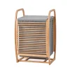 Proman Products Cambridge Bamboo Laundry Hamper With Lid And Handles, Natural, 16 W x 14 D x 24 H