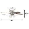 Prominence Home 42 inch Satin Nickel Bedroom Hugger Ceiling Fan With Lights