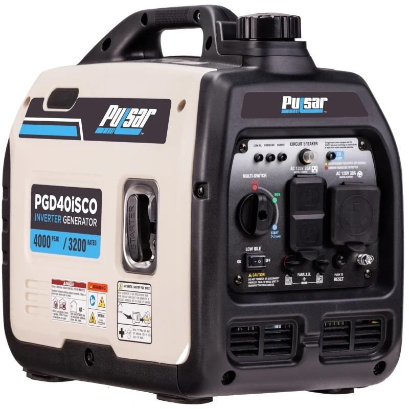 Pulsar 4000-Watt Quiet Inverter Generator With CO Sentry - PGD40iSCO