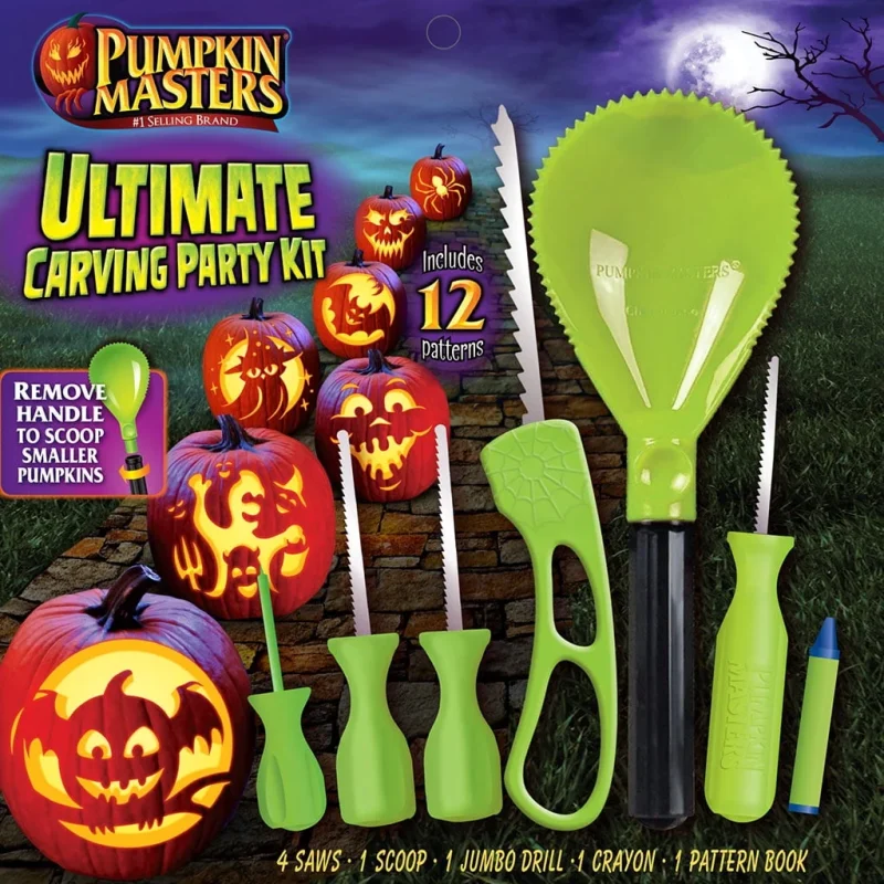 Pumpkin Masters Ultimate Carving Party Kit, 12 Patterns