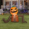 Pumpkin Skeleton Crawler Airblown Yard Inflatable, Multicolor, 4', Halloween by Way To Celebrate