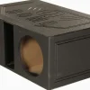 QPower Dual 12 inch Vented Subwoofer Box, Black Rhino Liner Finish - QBOMB12VL