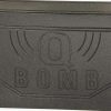 QPower Dual 12 inch Vented Subwoofer Box, Black Rhino Liner Finish - QBOMB12VL